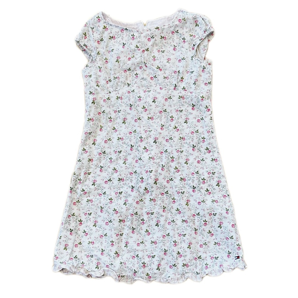 Tommy Hilfiger cap sleeve white floral dress